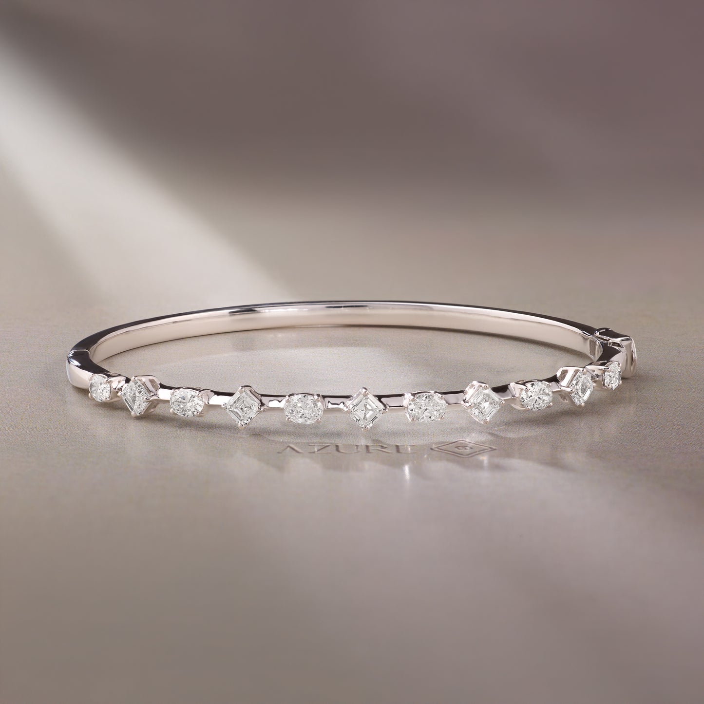 Oval & Asscher-Cut Bangle