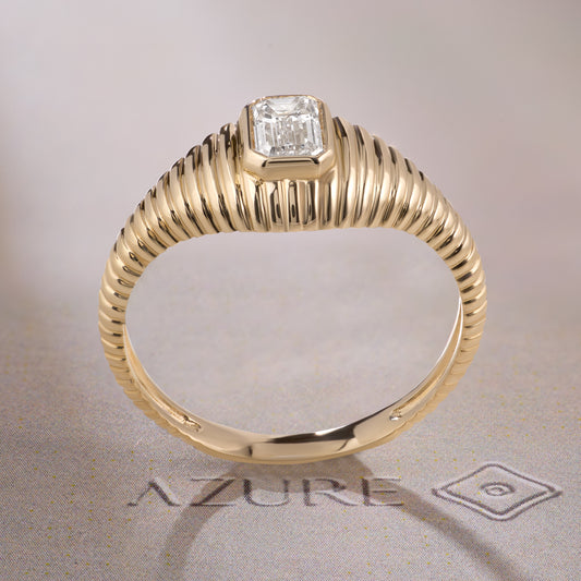 Emerald-Cut Diamond Ring