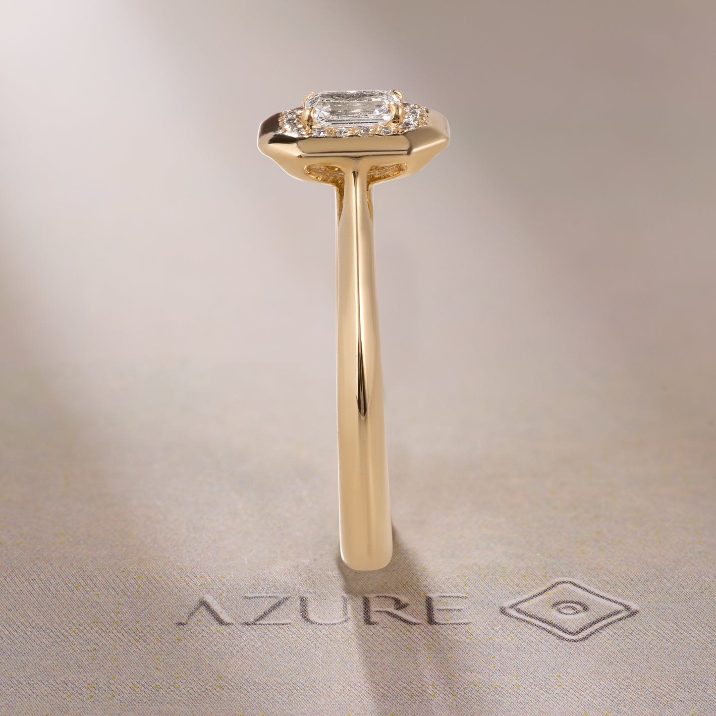 Emerald-Cut & Round Diamond Ring