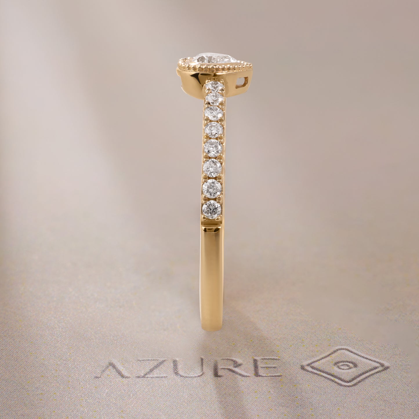 Heart & Round Diamond Ring