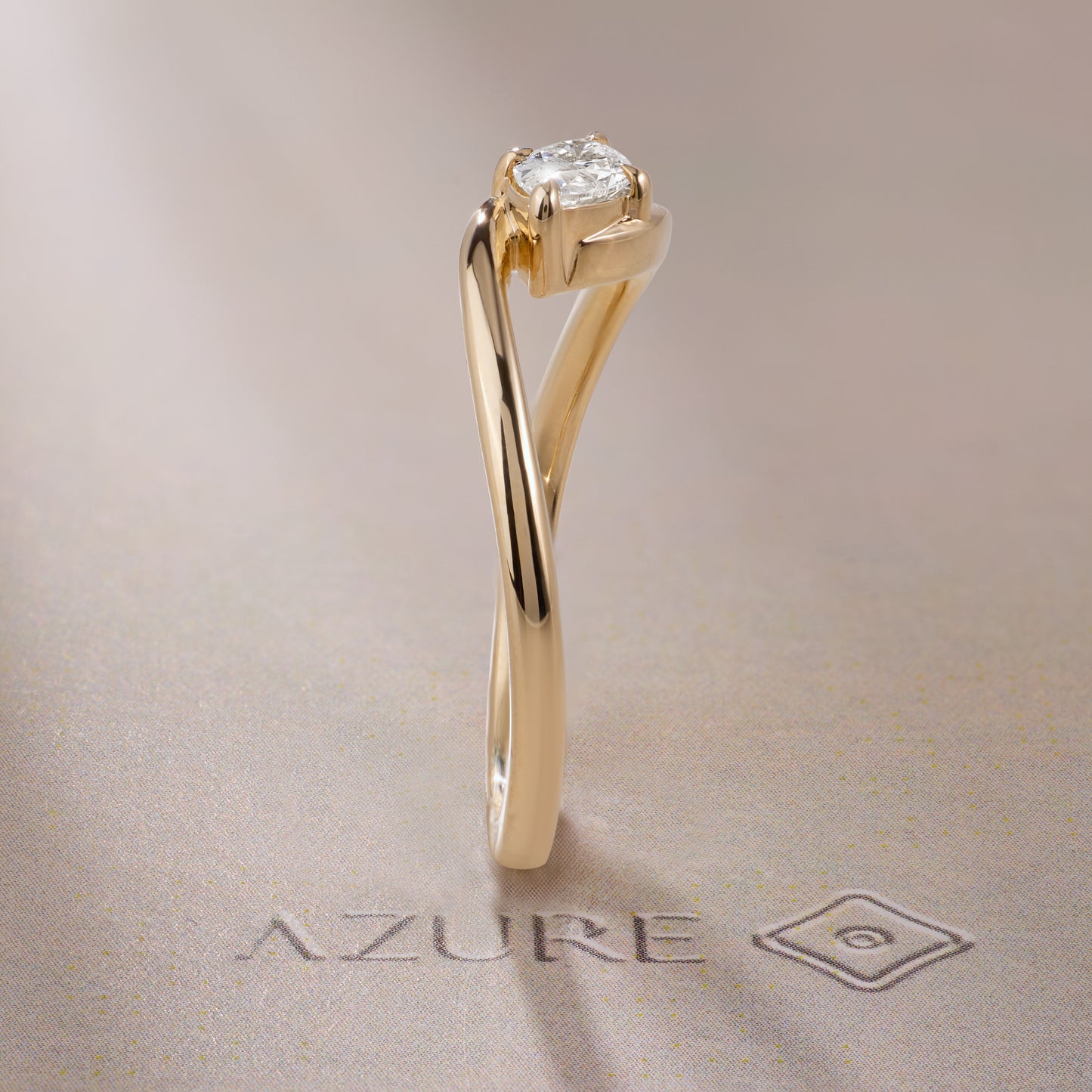 Marquise Diamond Twisted Band Ring
