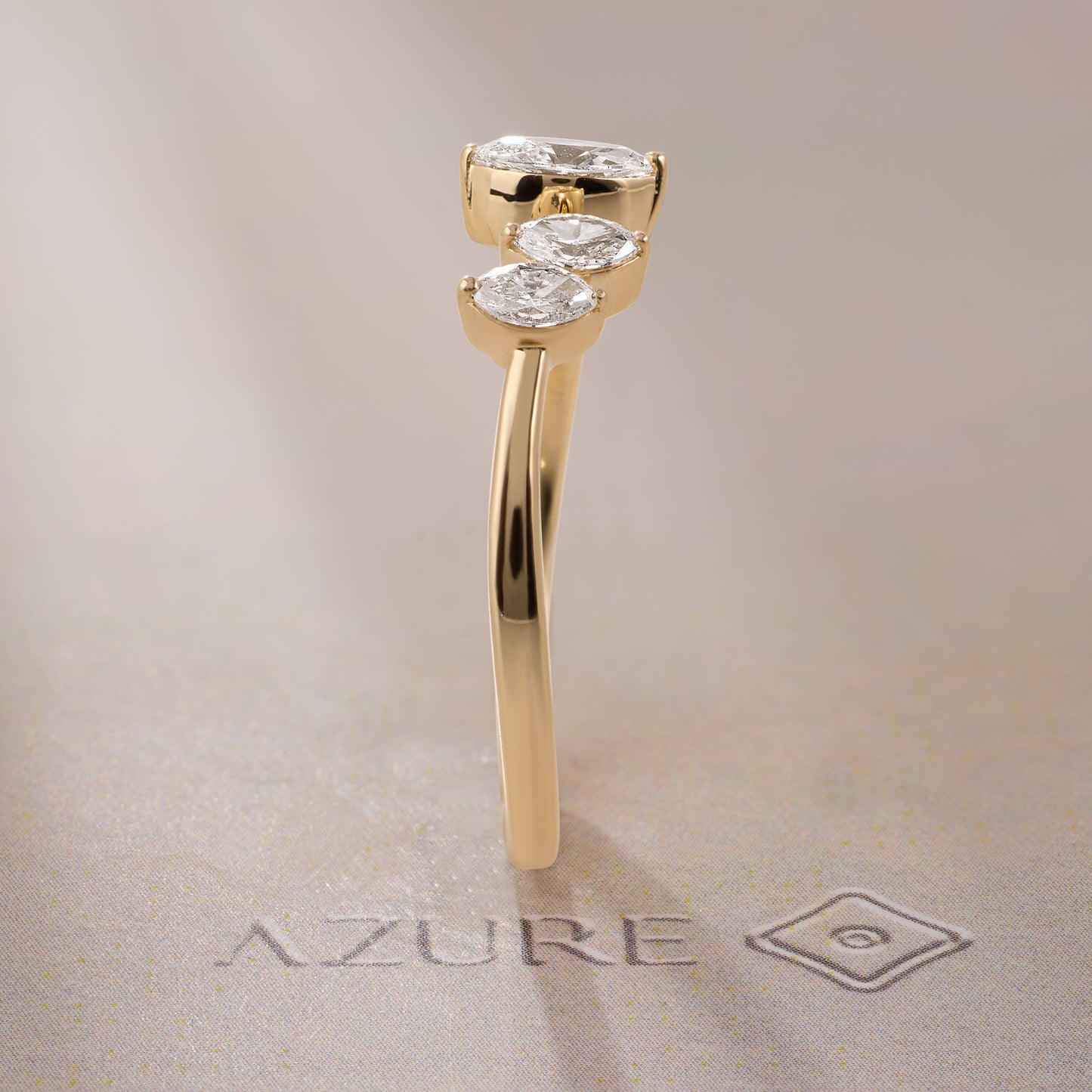 Marquise Triple Diamond Ring