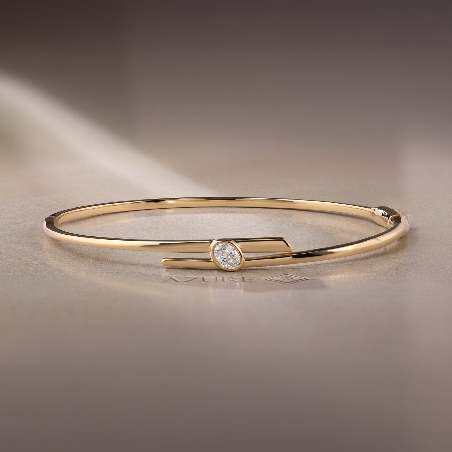 Oval Center Stone Bangle