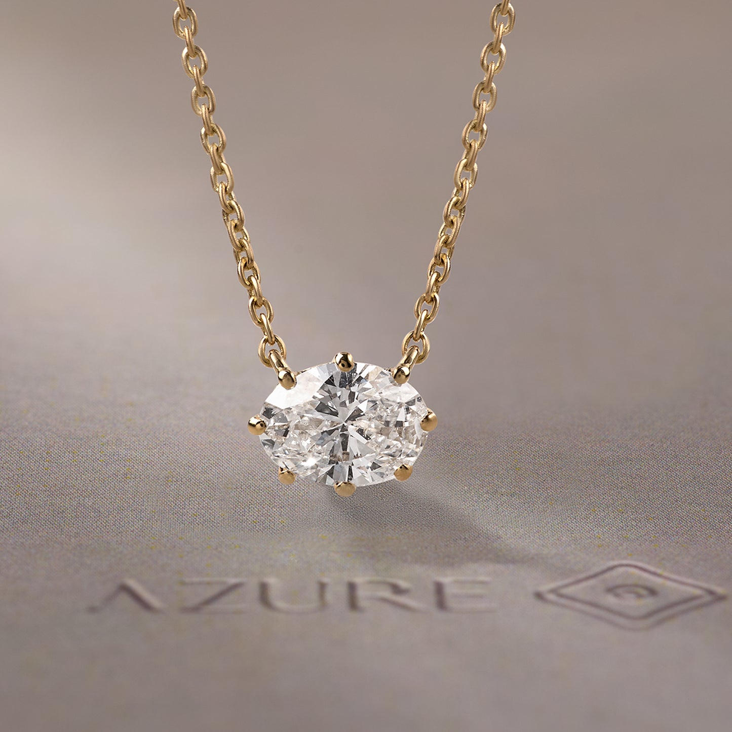 Oval Prong-Set Pendant