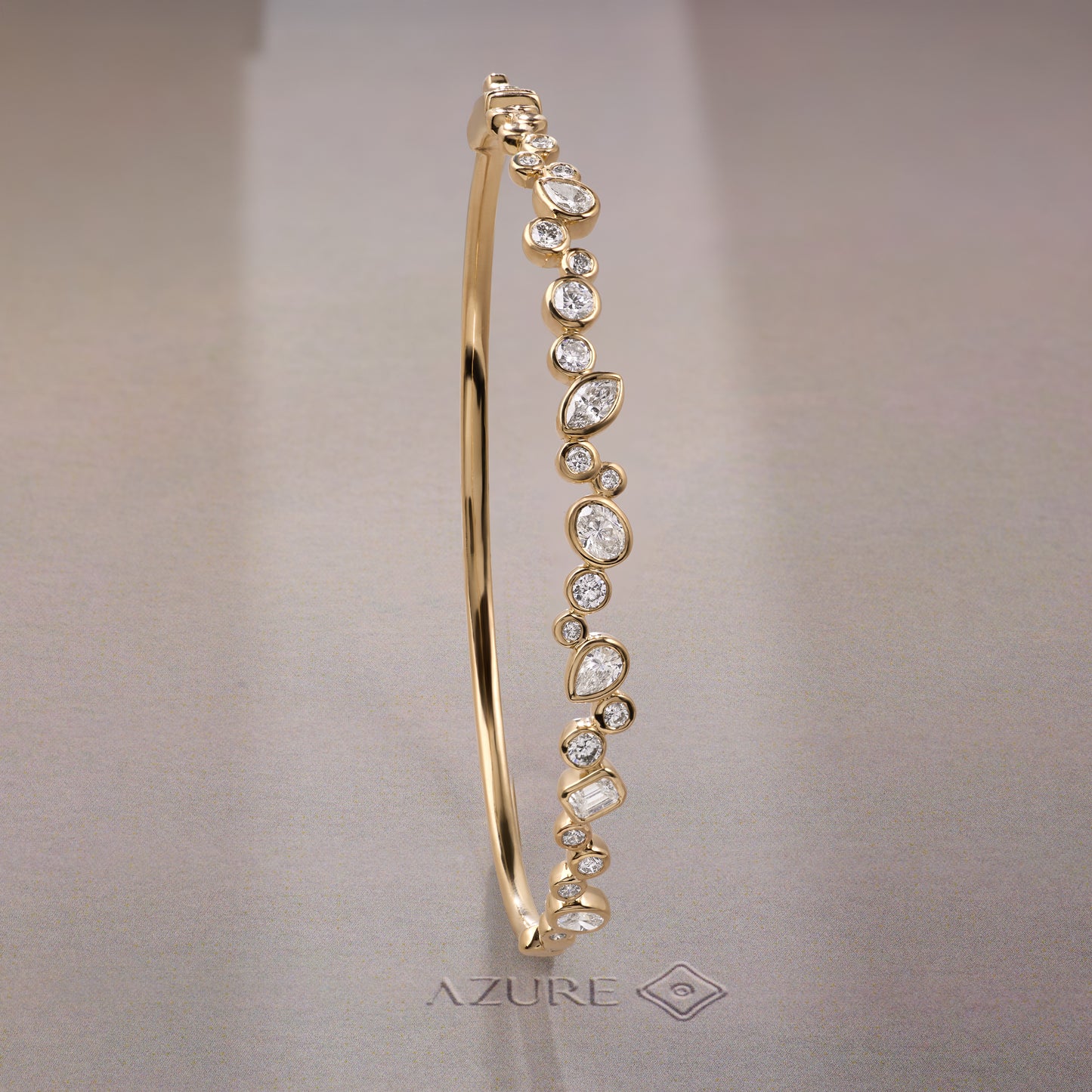 Round, Oval, Marquise, Pear & Emerald Bangle