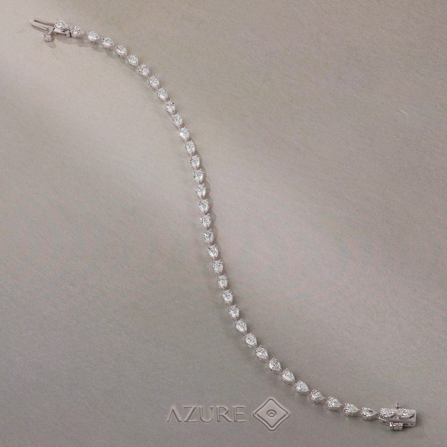 Pear Diamond Tennis Bracelet