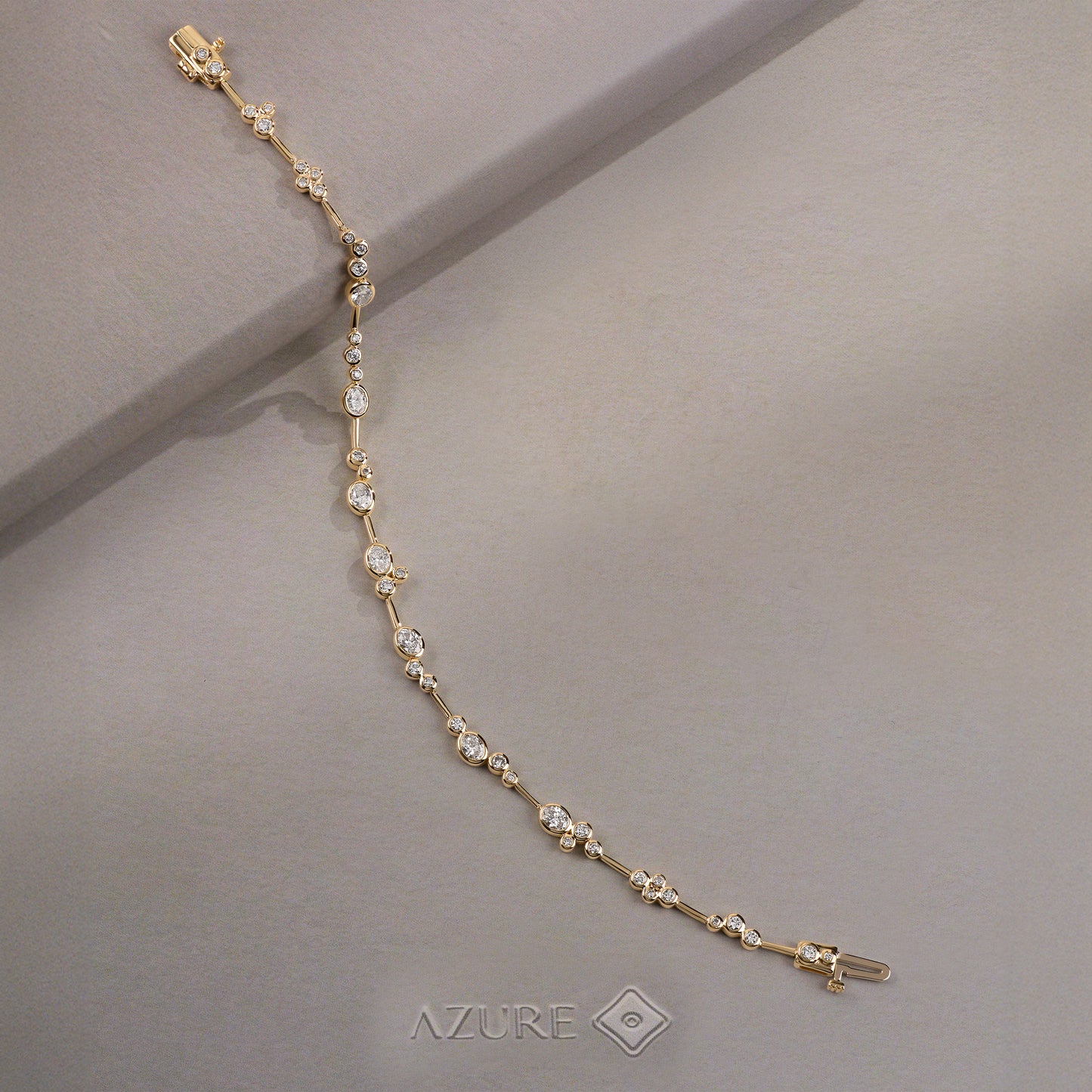 Oval & Round Diamond Bracelet