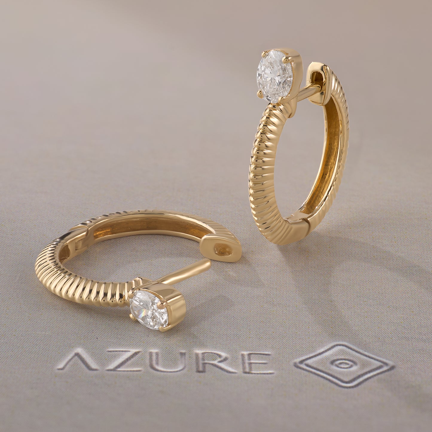 Oval Diamond Earrings