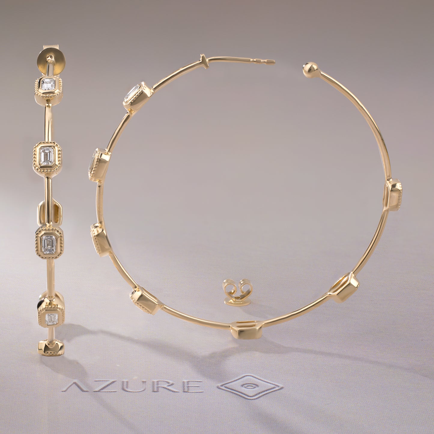 Emerald-Cut Diamond Earrings