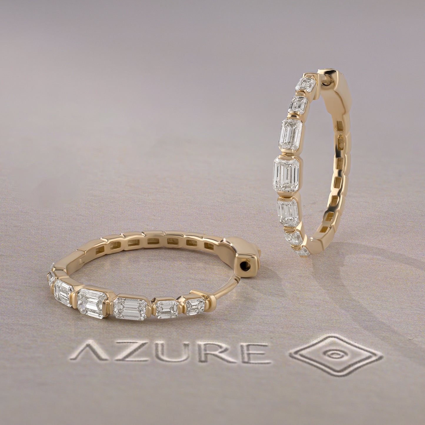 Emerald-Cut Diamond Earrings