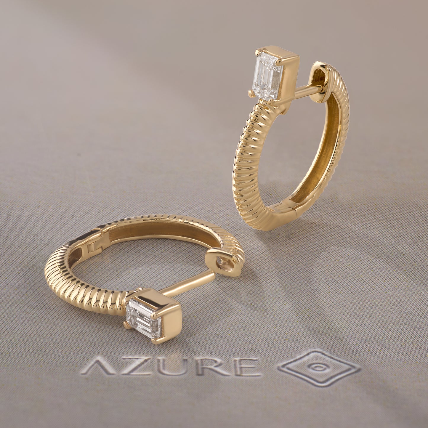 Emerald-Cut Diamond Earrings