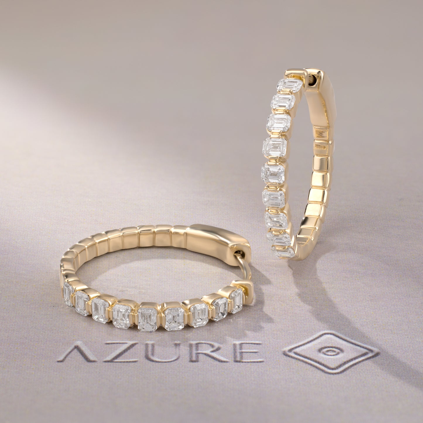 Emerald-Cut Diamond Earrings