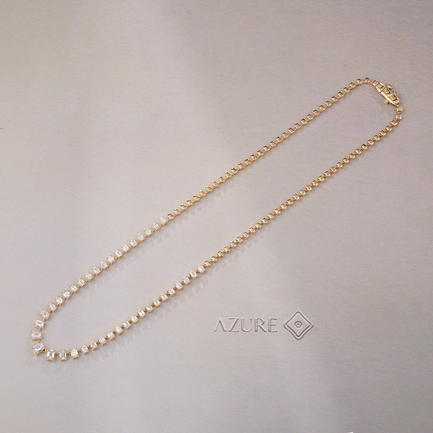 Emerald-Cut Diamond Necklace