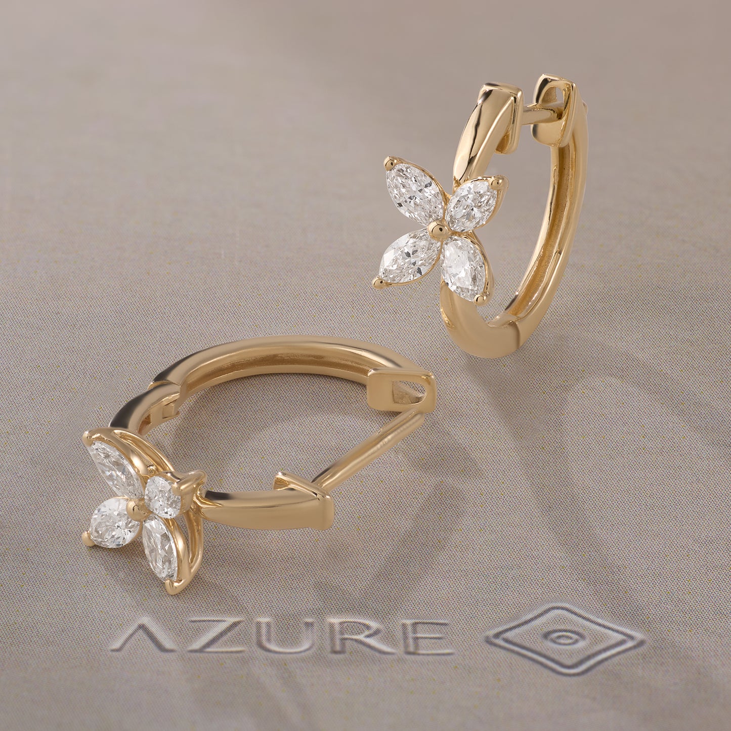 Gold Marquise Earrings