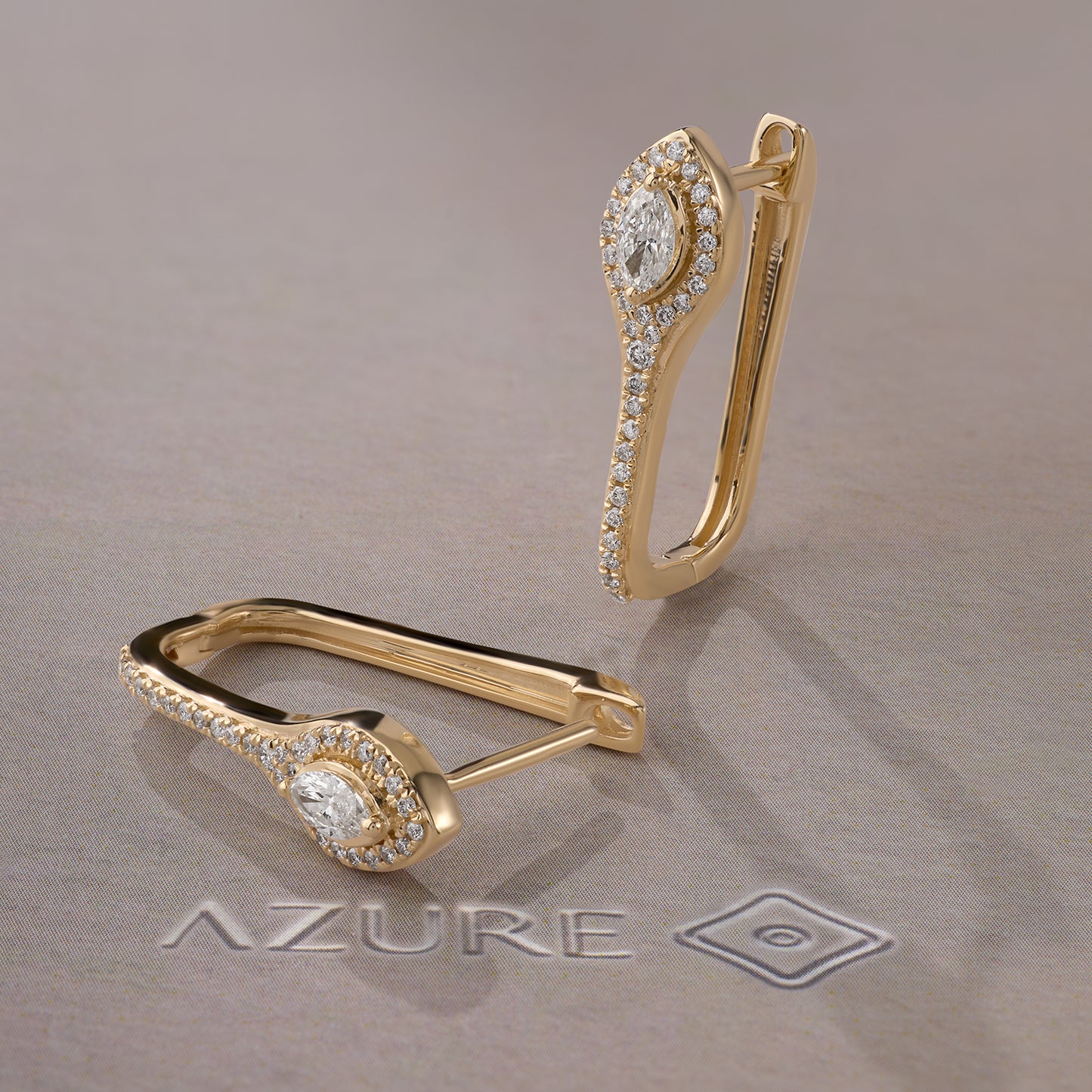 Marquise & Round Diamond Earrings