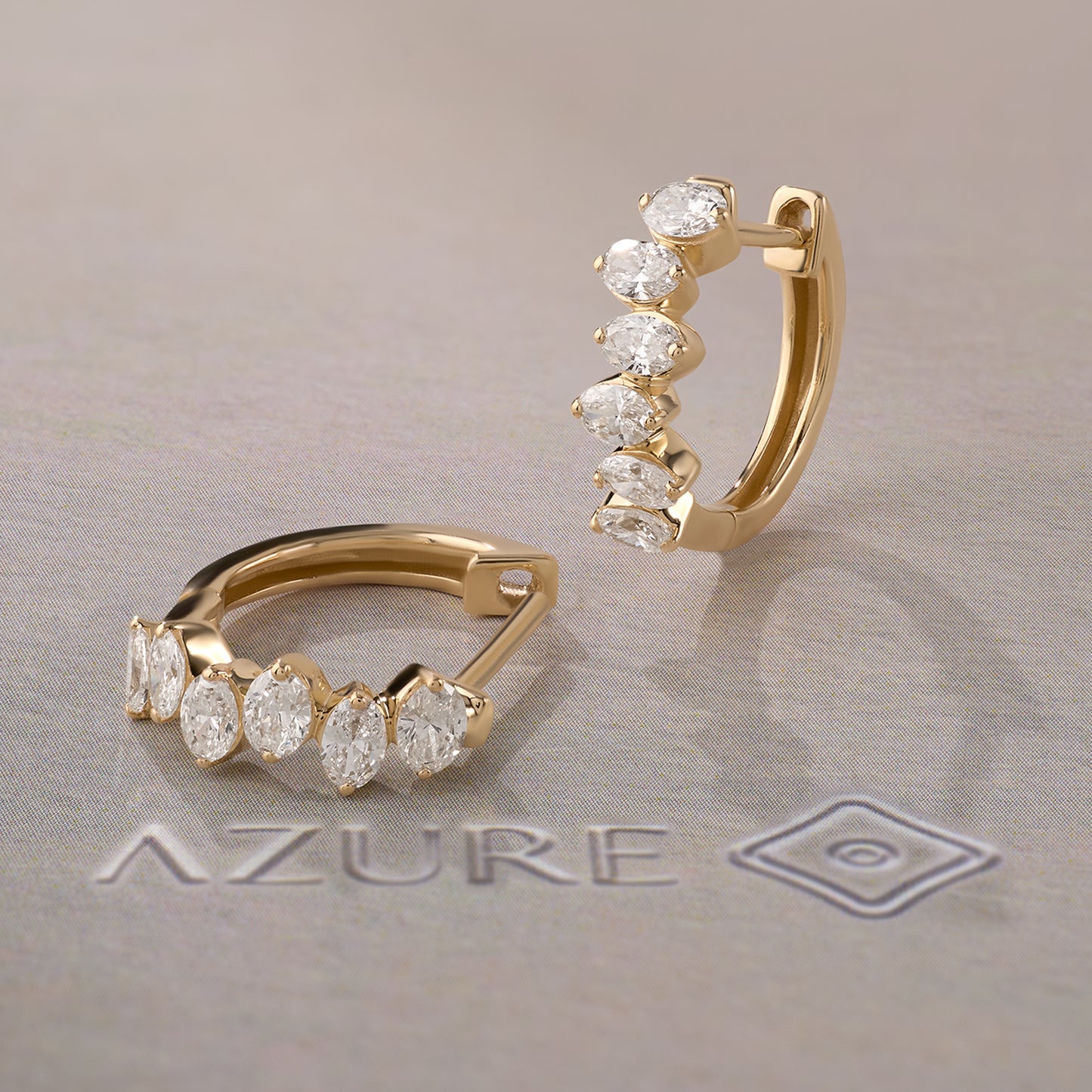 Oval Diamond Earrings