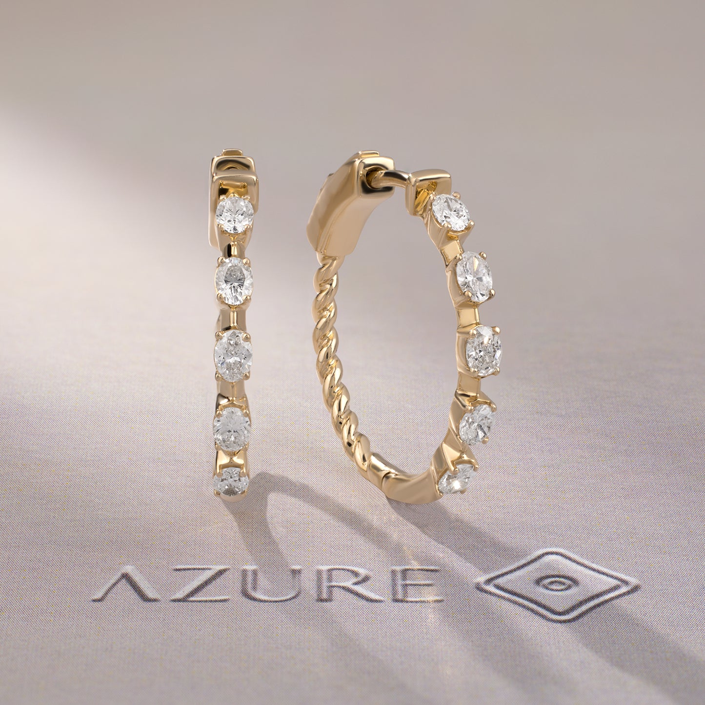 Oval Diamond Earrings