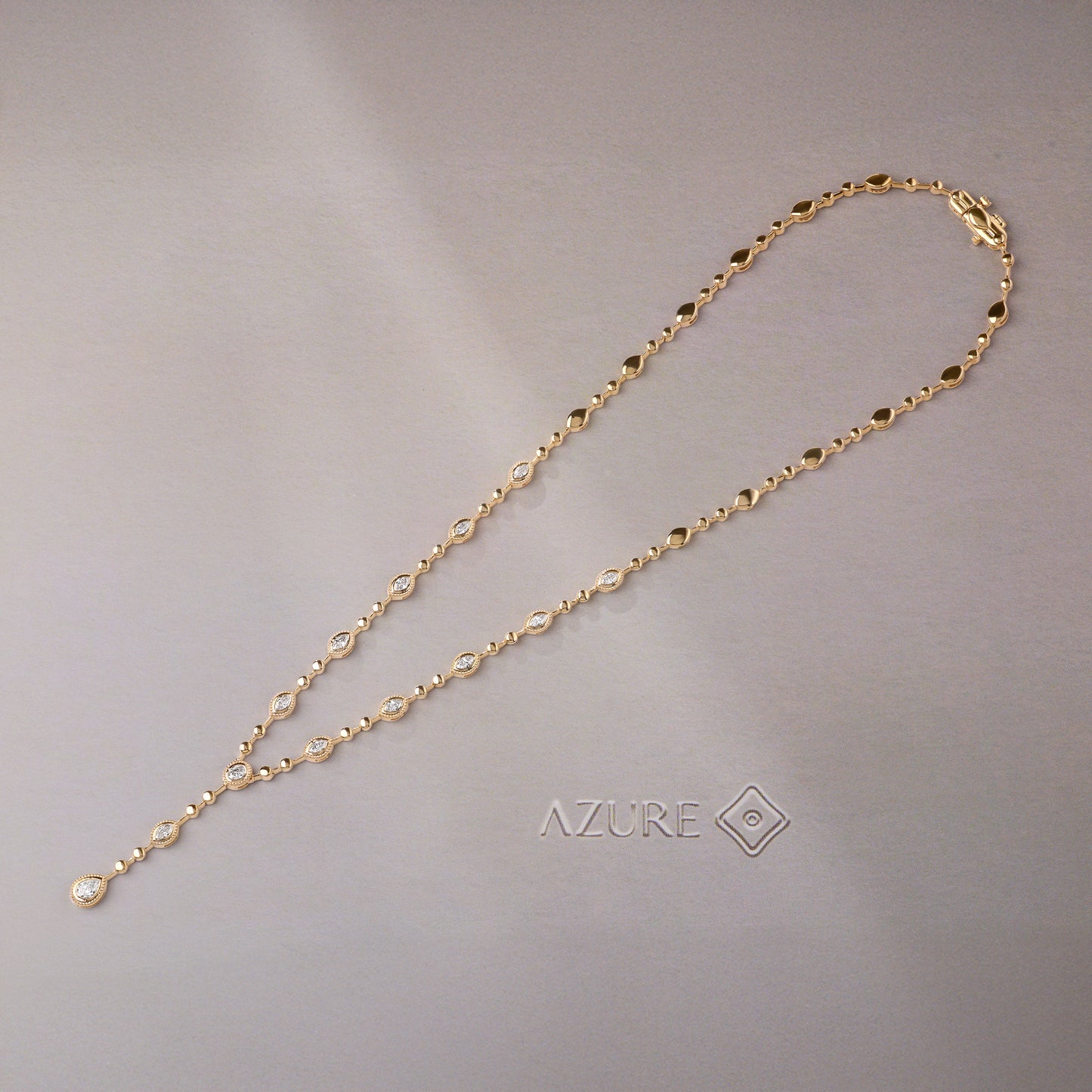 Pear, Marquise & Oval Diamond Necklace