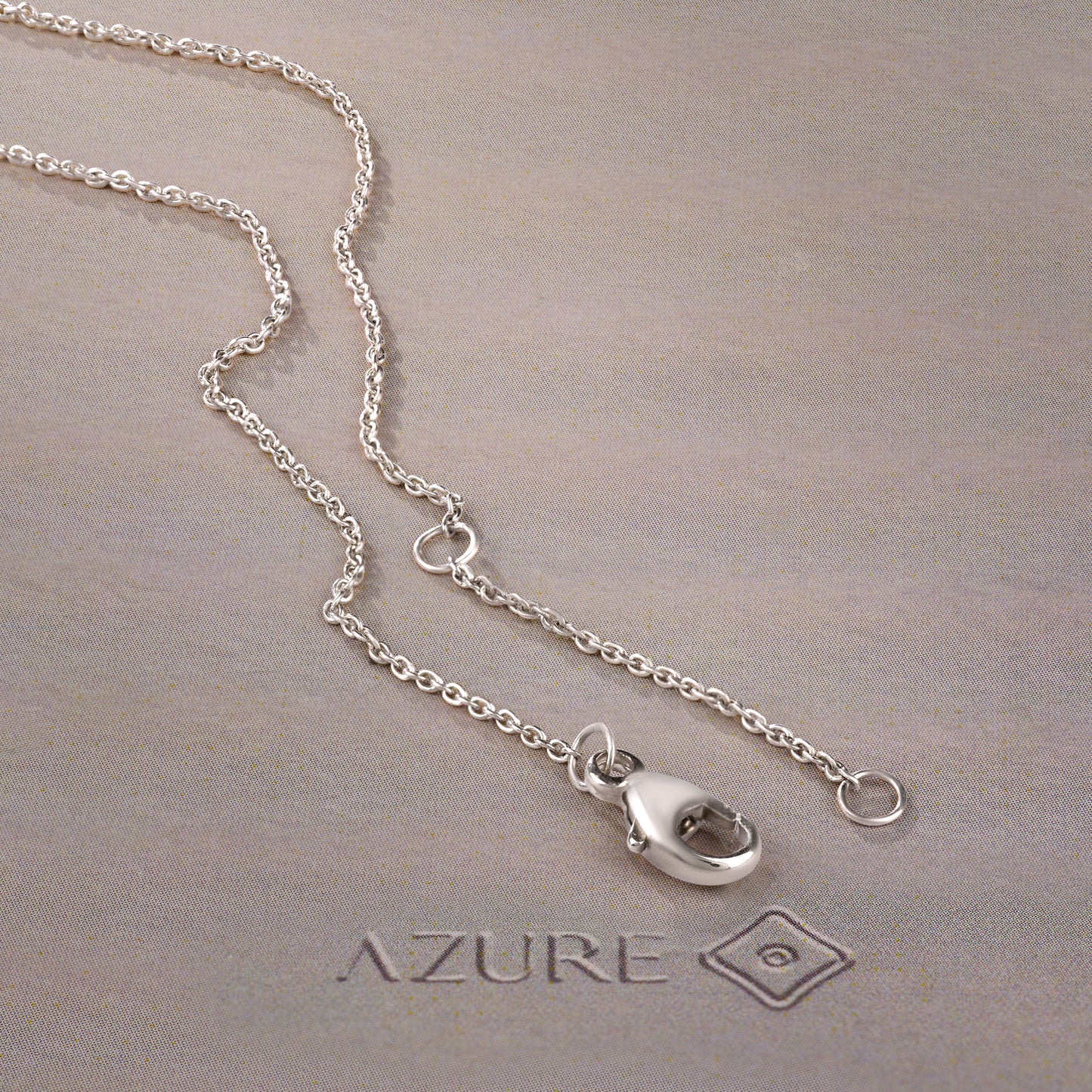 Diamond & Blue Sapphire Oval Pendant
