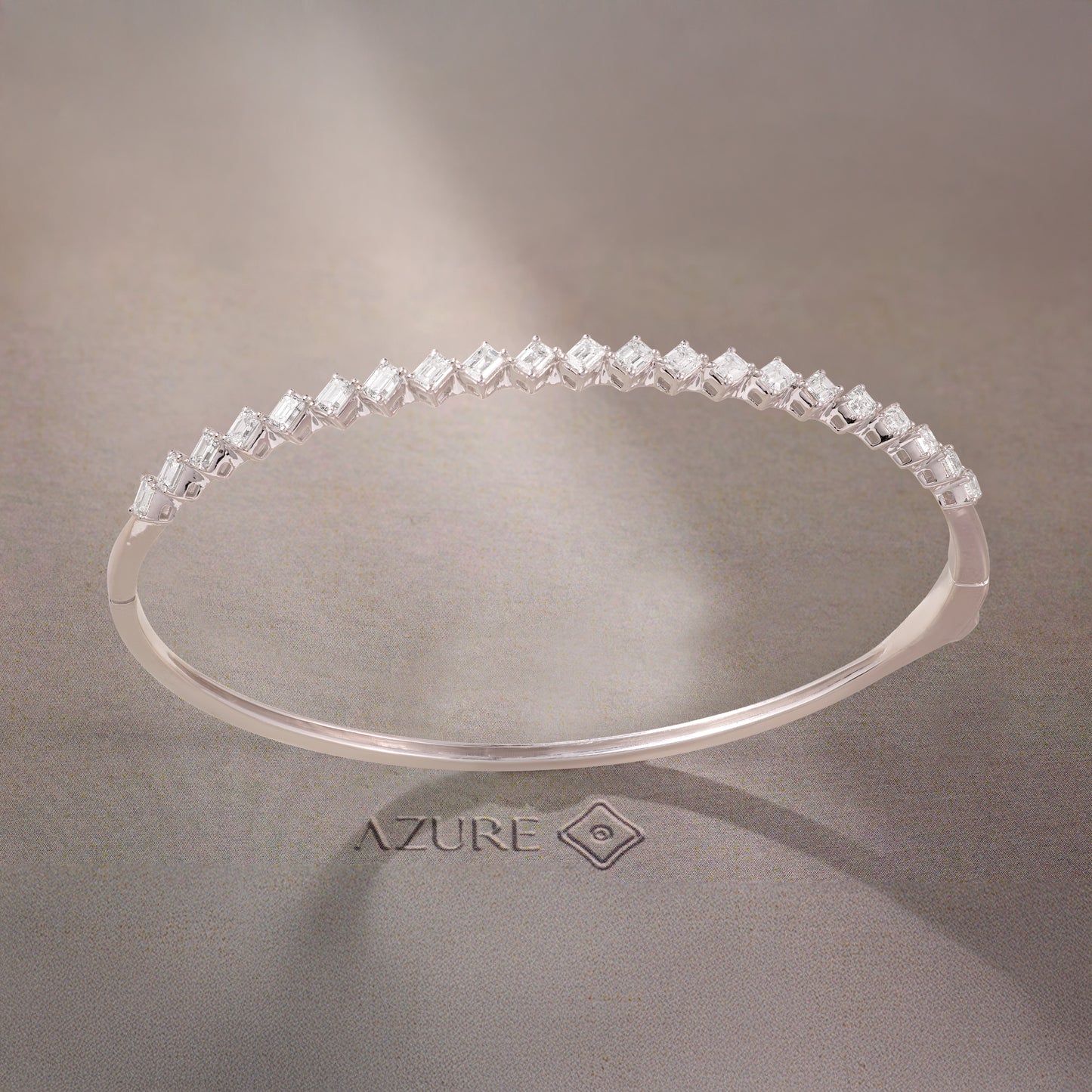 Emerald-Cut Accents Bangle