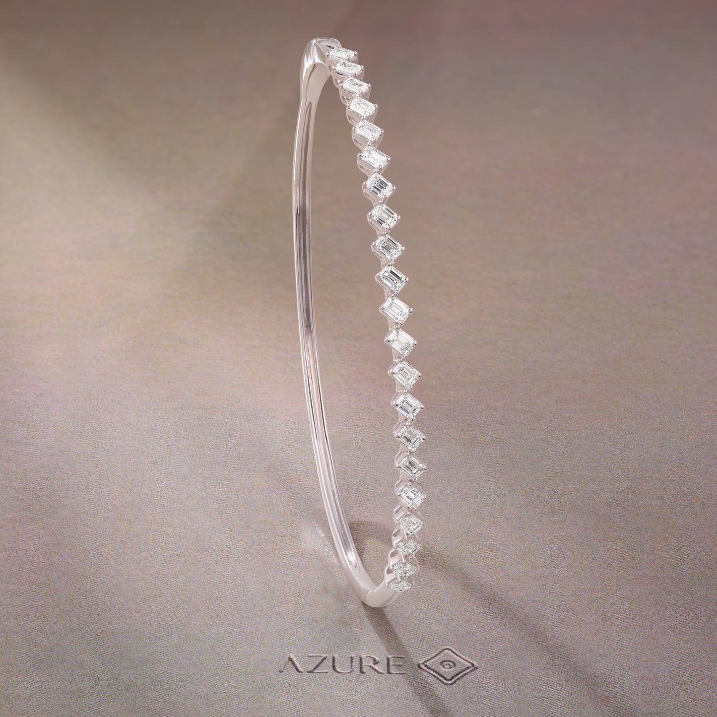 Emerald-Cut Accents Bangle