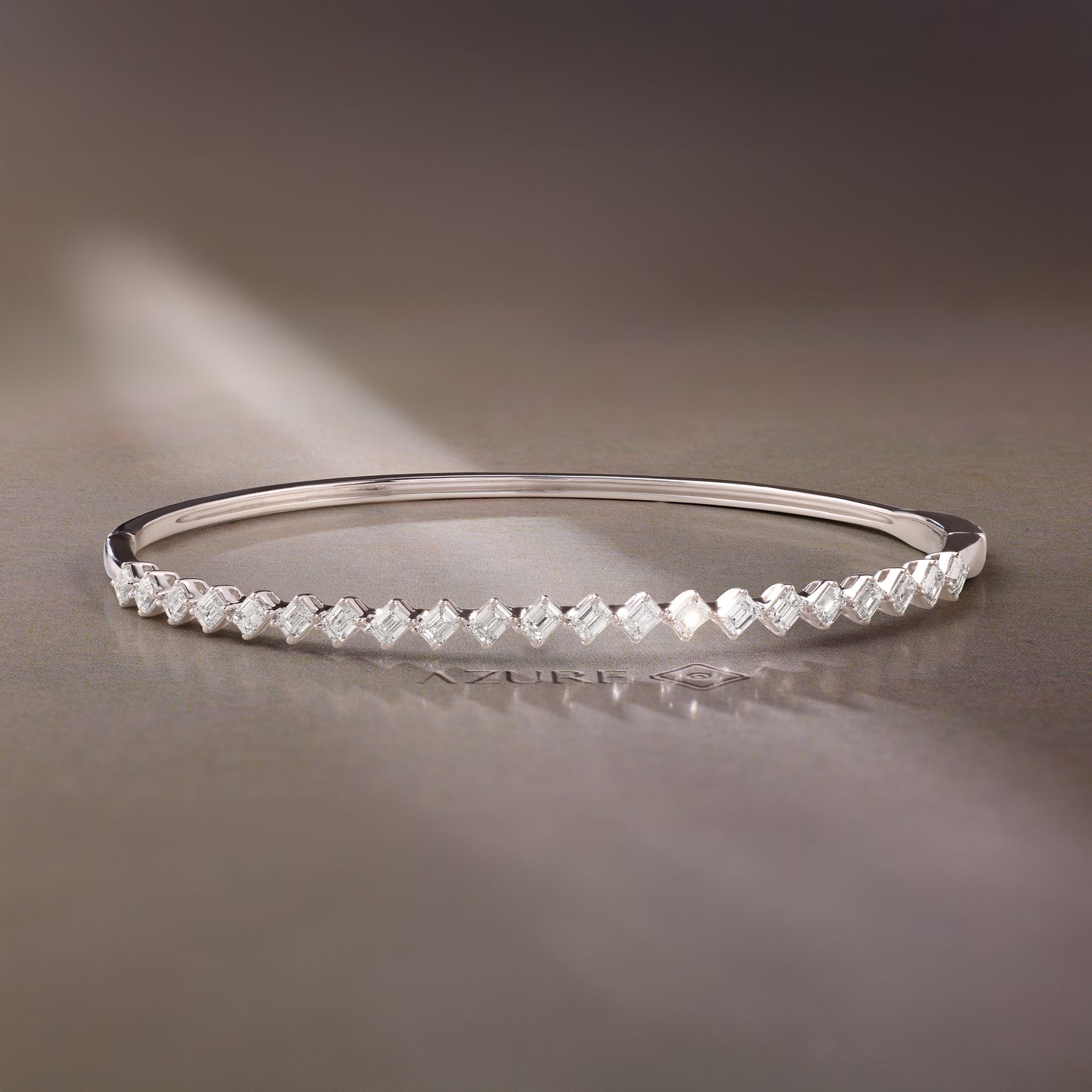 Emerald-Cut Accents Bangle