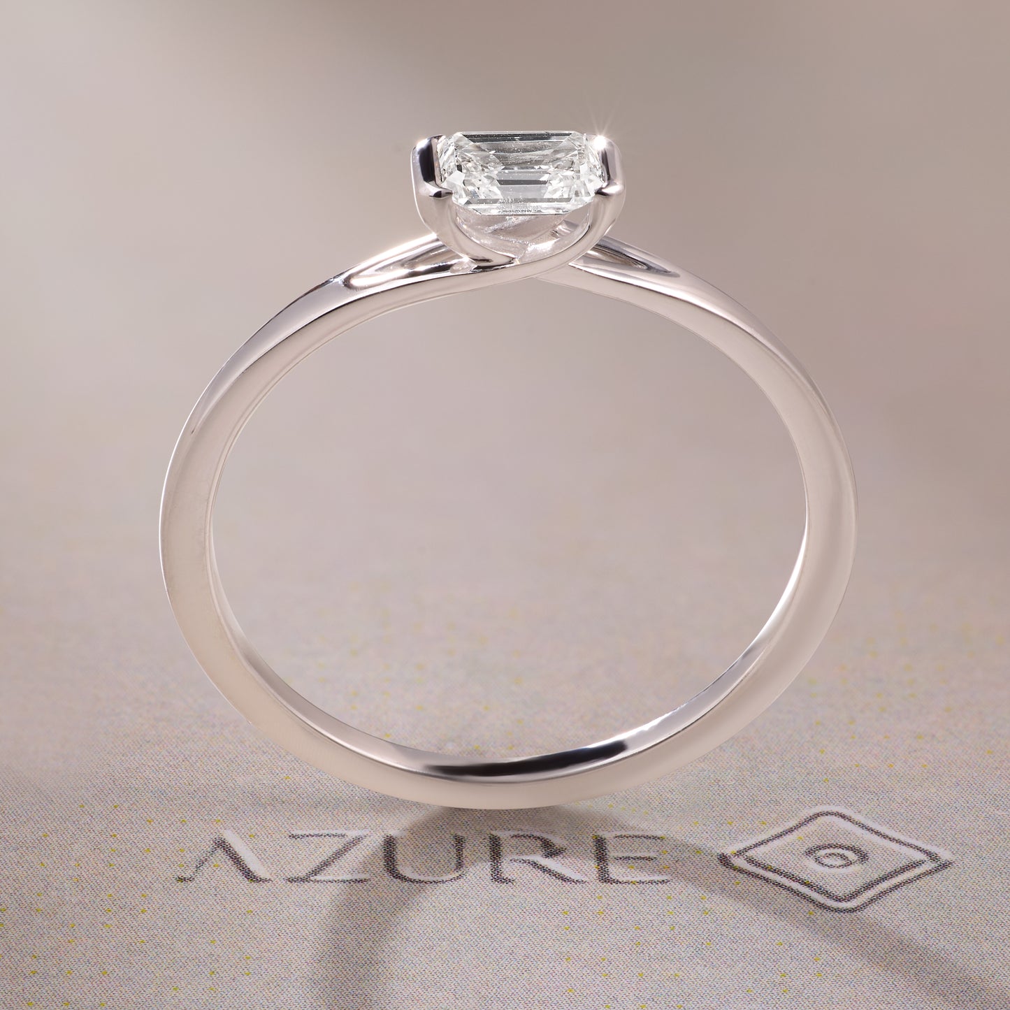 Emerald-Cut Diamond Solitaire Ring