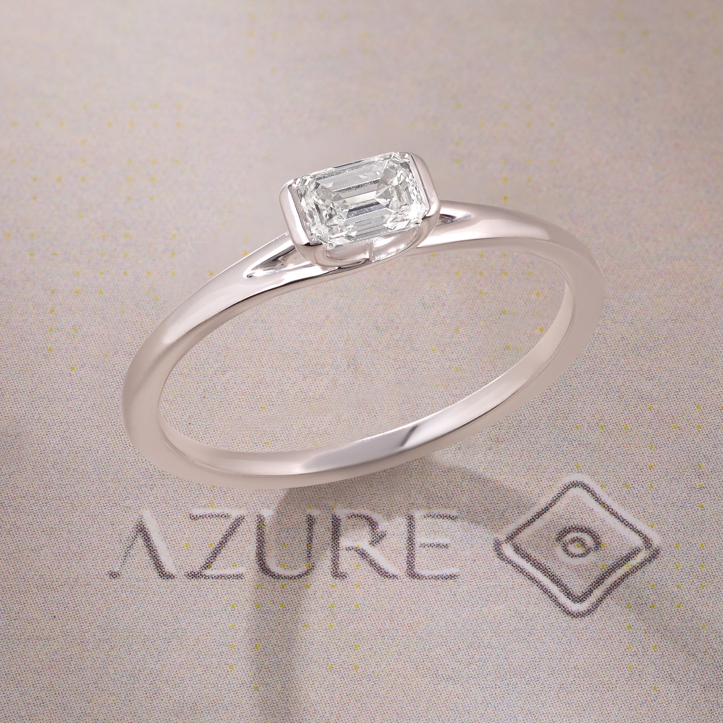 Emerald-Cut Diamond Solitaire Ring