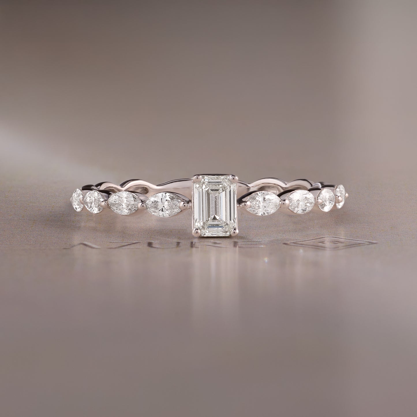 Emerald-cut And Marquise Diamond Ring