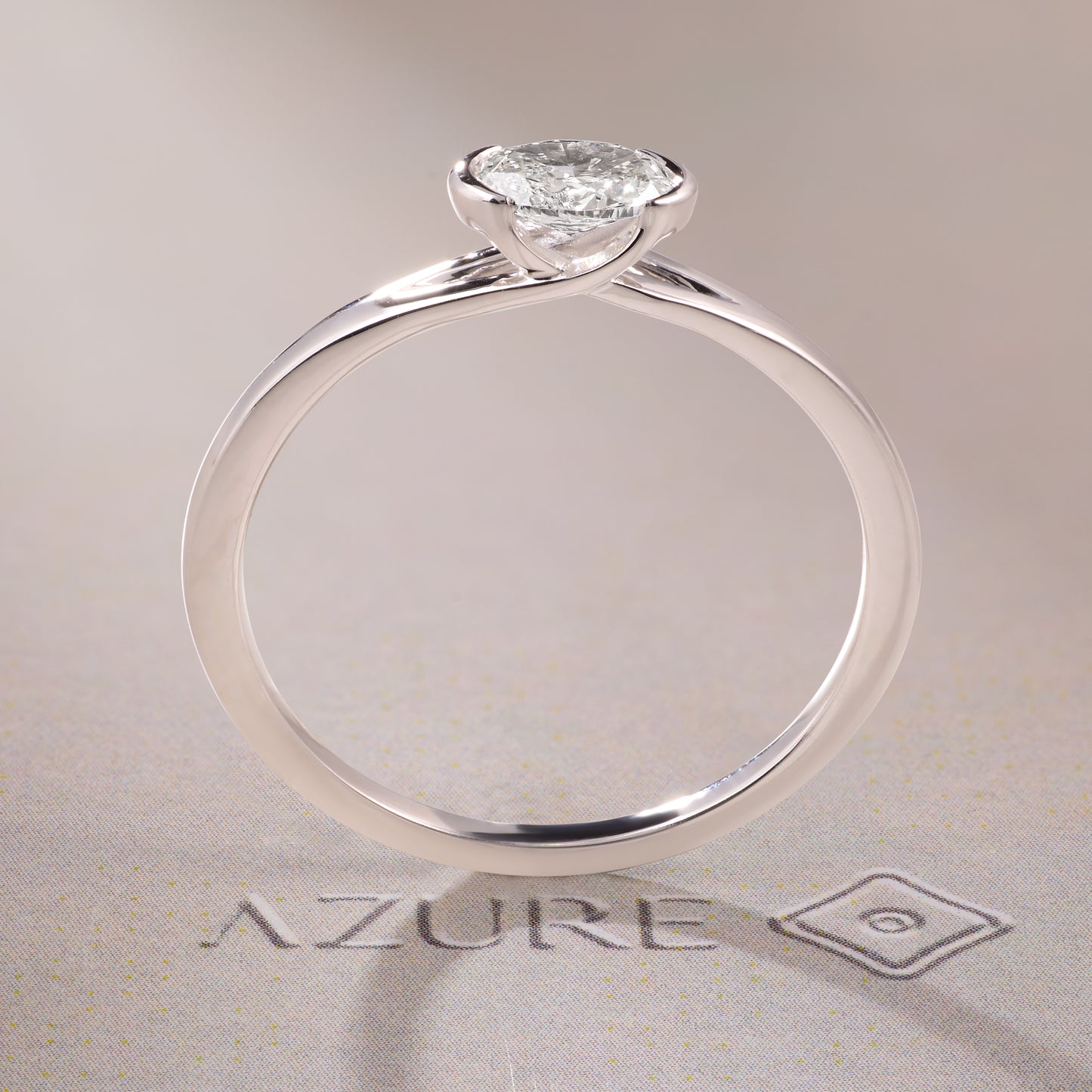 Oval Diamond Solitaire Ring