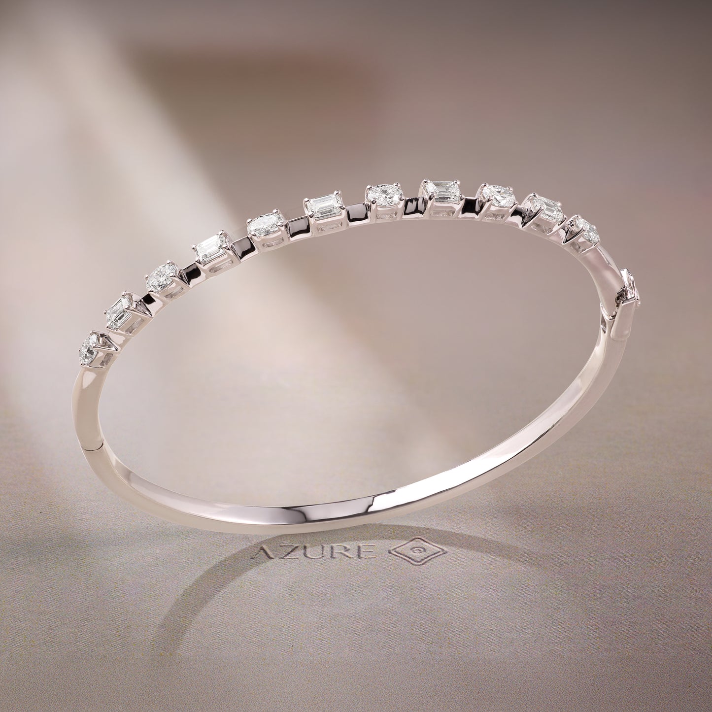 Oval & Emerald-Cut Bangle