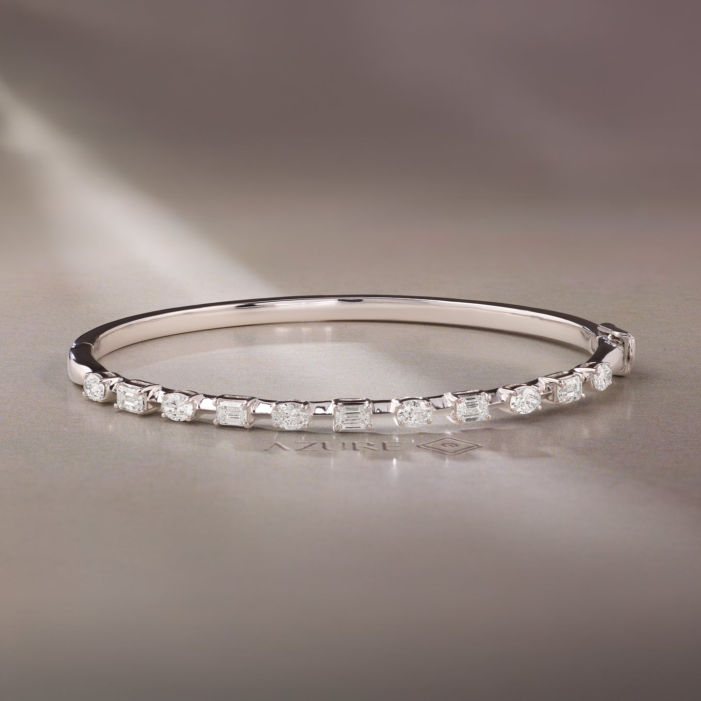 Oval & Emerald-Cut Bangle