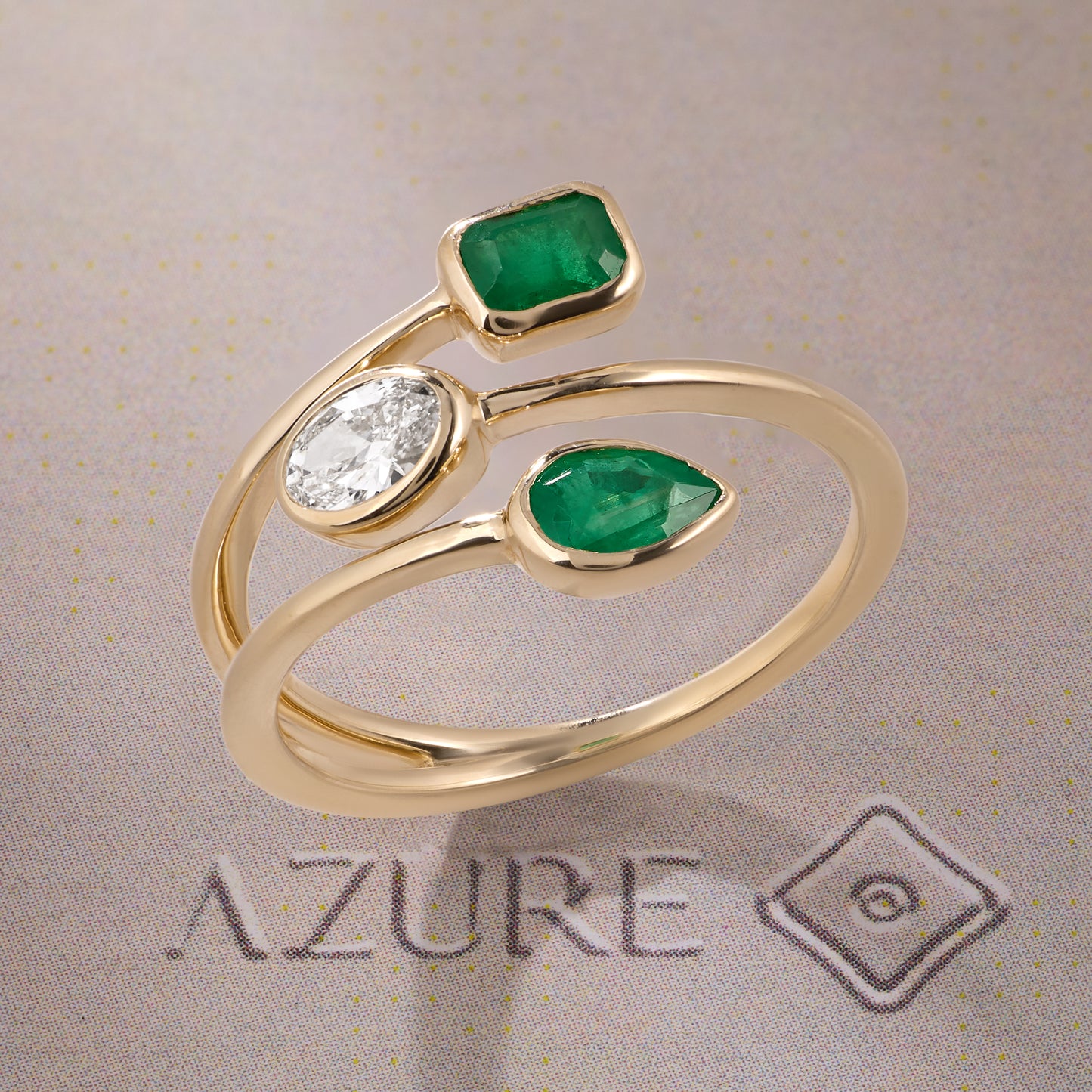 Oval, Pear And Emerald-cut Diamond Ring