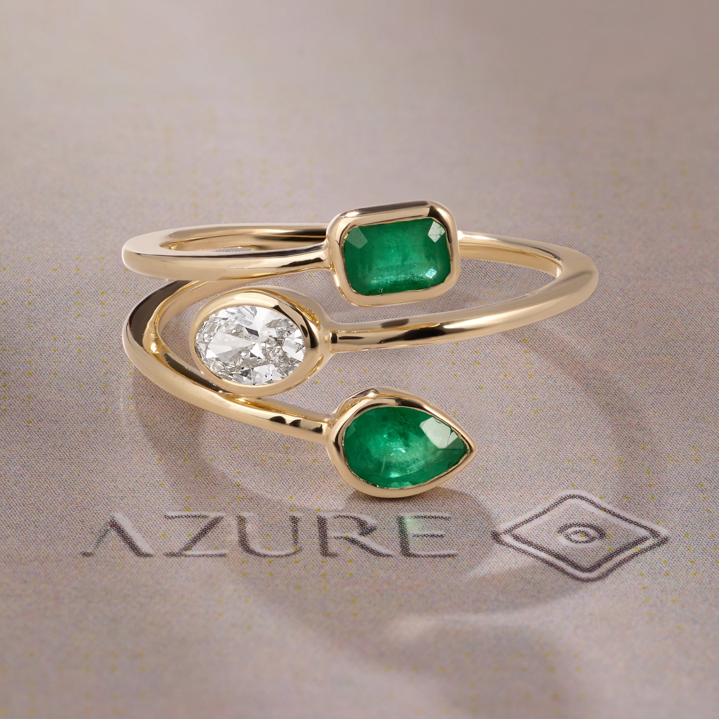 Oval, Pear And Emerald-cut Diamond Ring