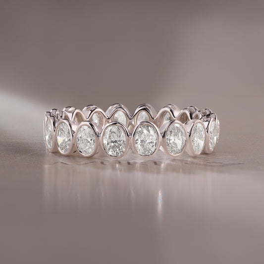 Oval Stone Eternity Band