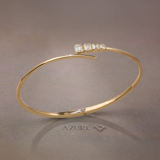 Emerald-Cut Accent Bangle
