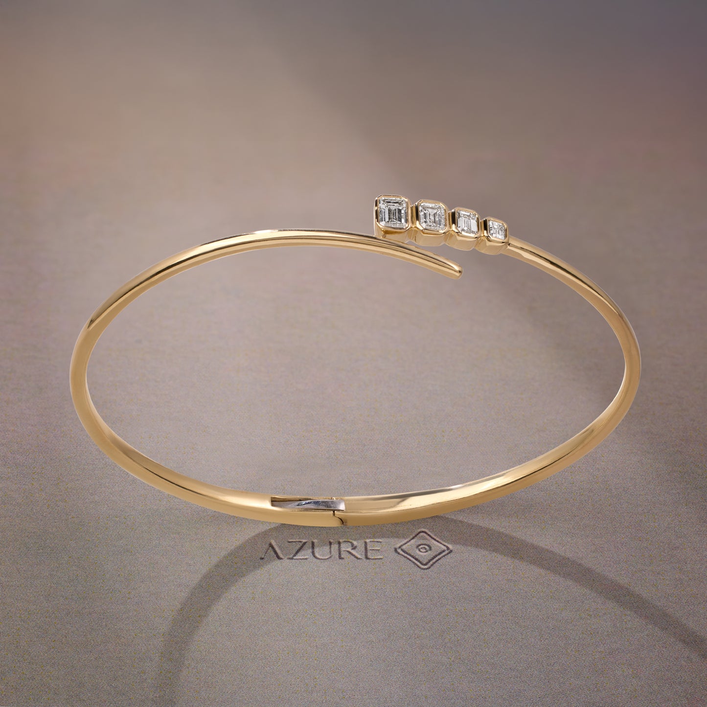 Emerald-Cut Accent Bangle