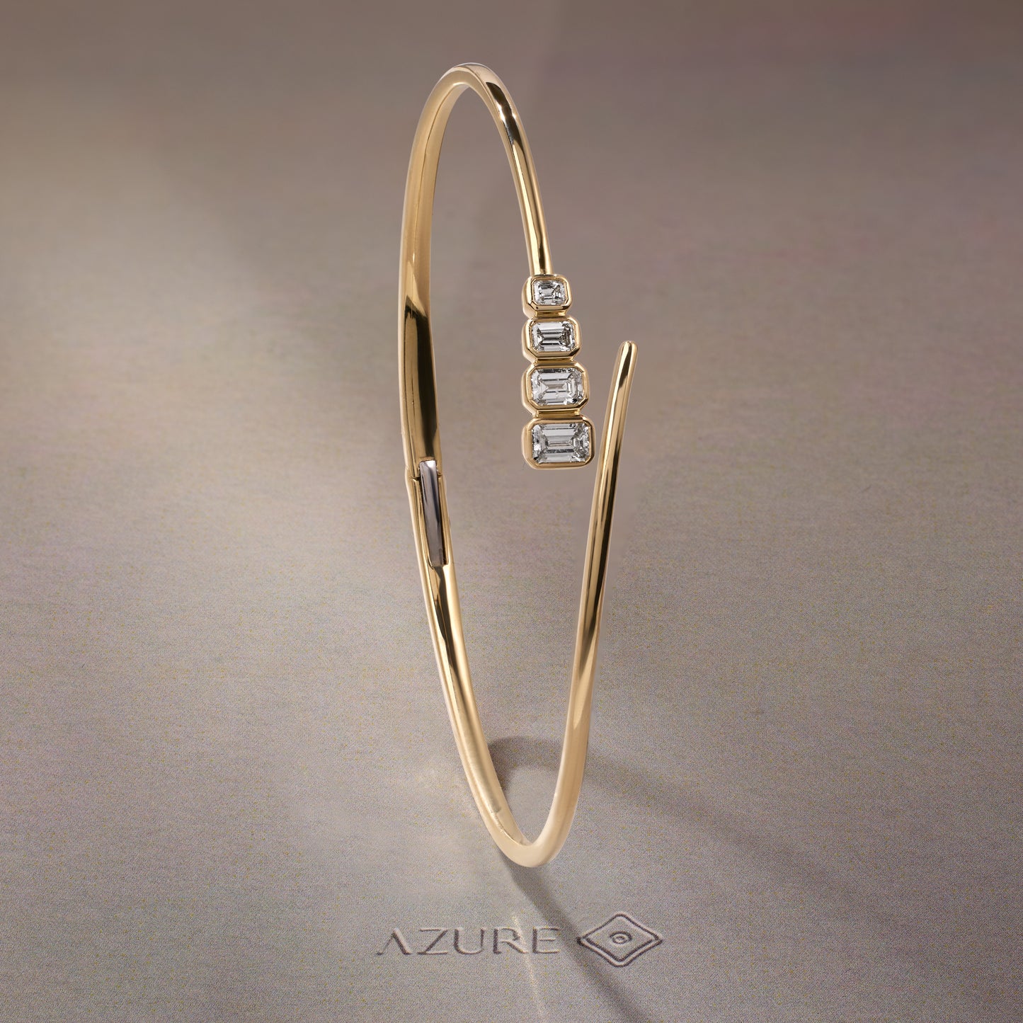 Emerald-Cut Accent Bangle