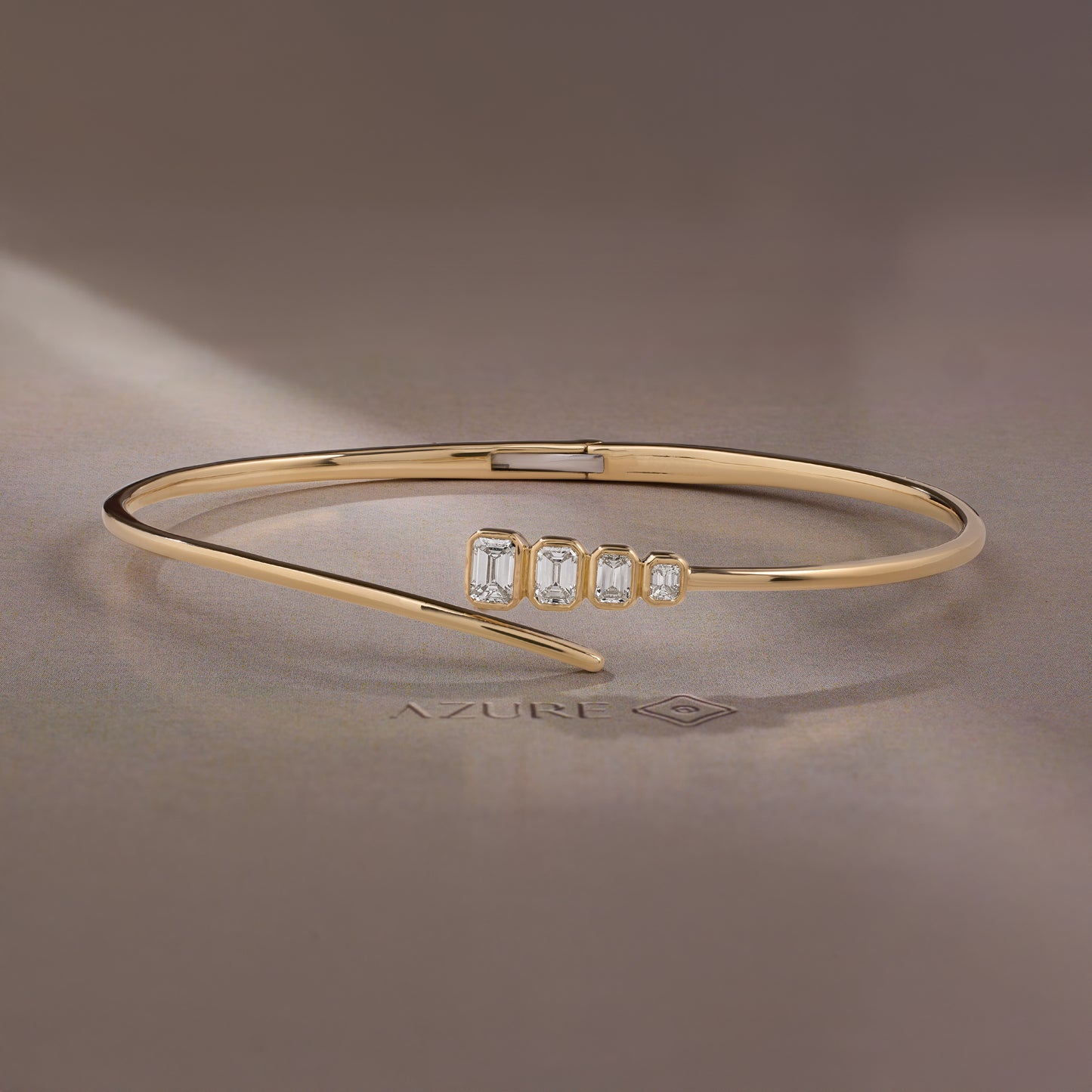 Emerald-Cut Accent Bangle