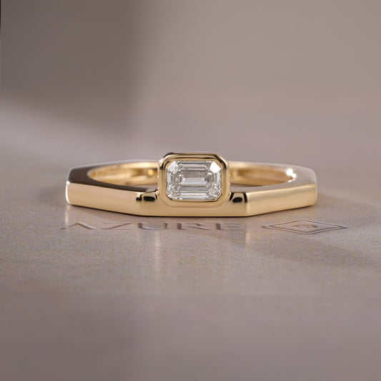 Emerald-Cut Diamond Ring