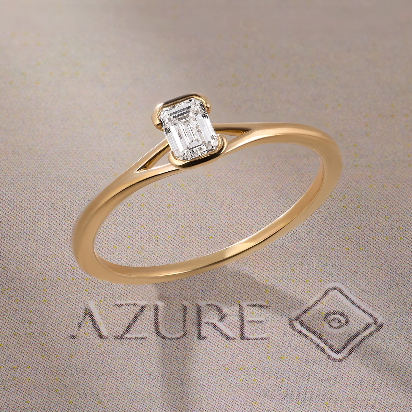 Emerald-cut Diamond Ring