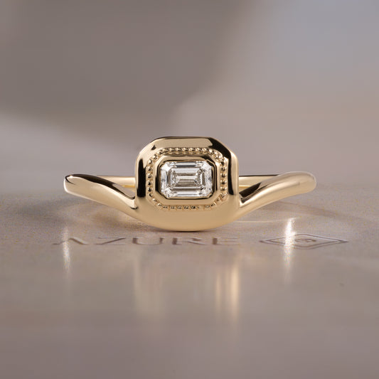Emerald-Cut Diamond Ring