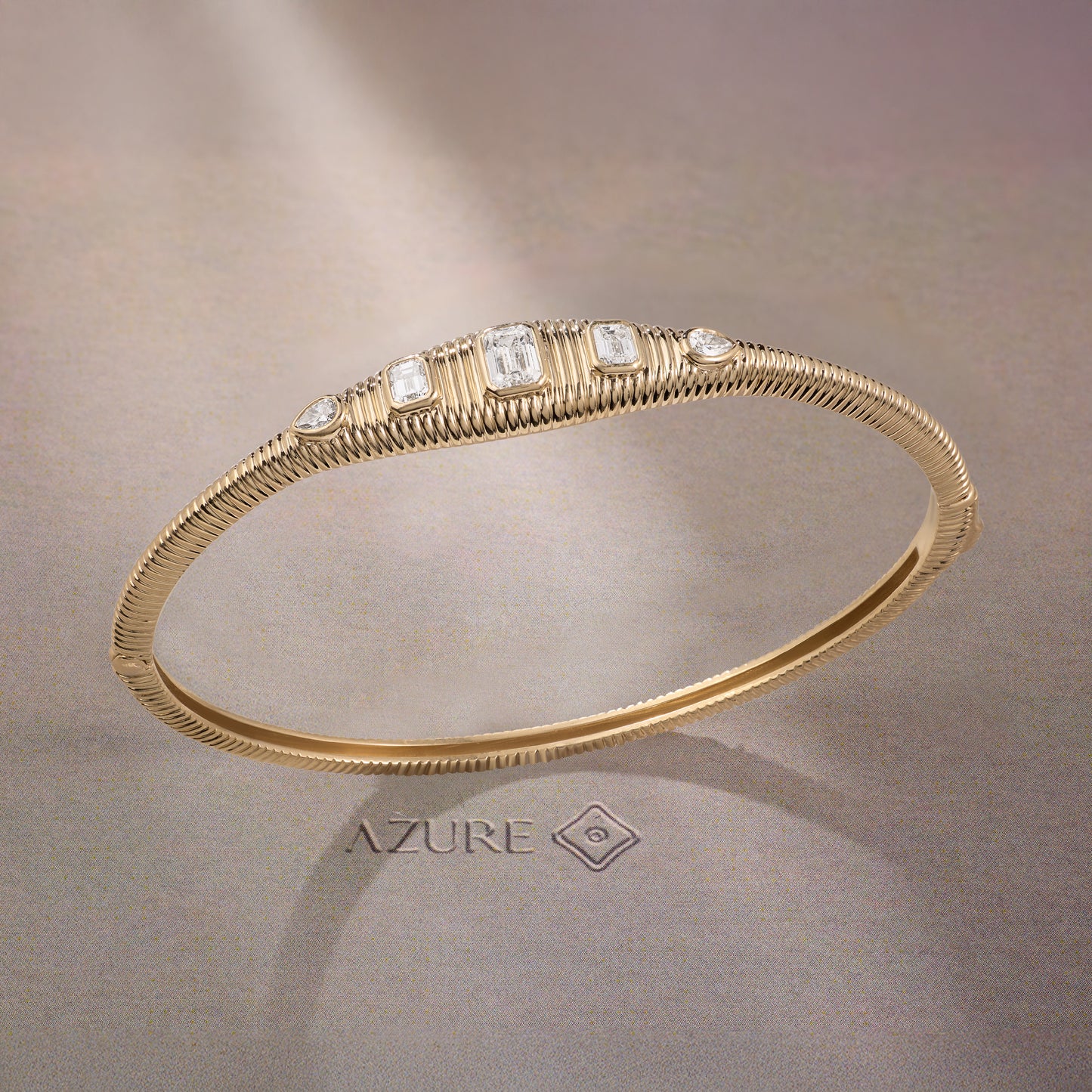 Emerald-Cut & Pear-Shaped Bangle