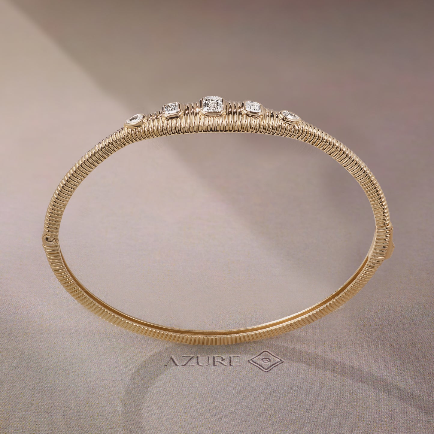 Emerald-Cut & Pear-Shaped Bangle