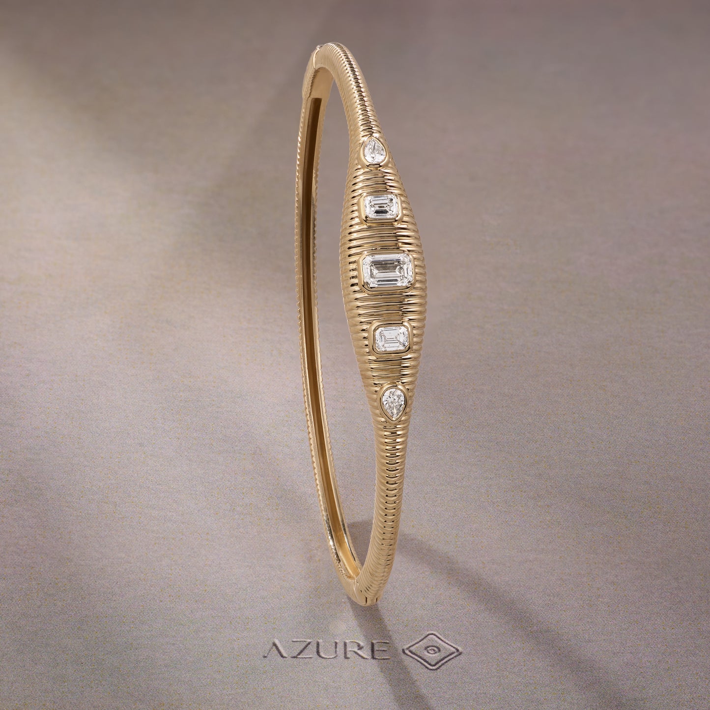 Emerald-Cut & Pear-Shaped Bangle