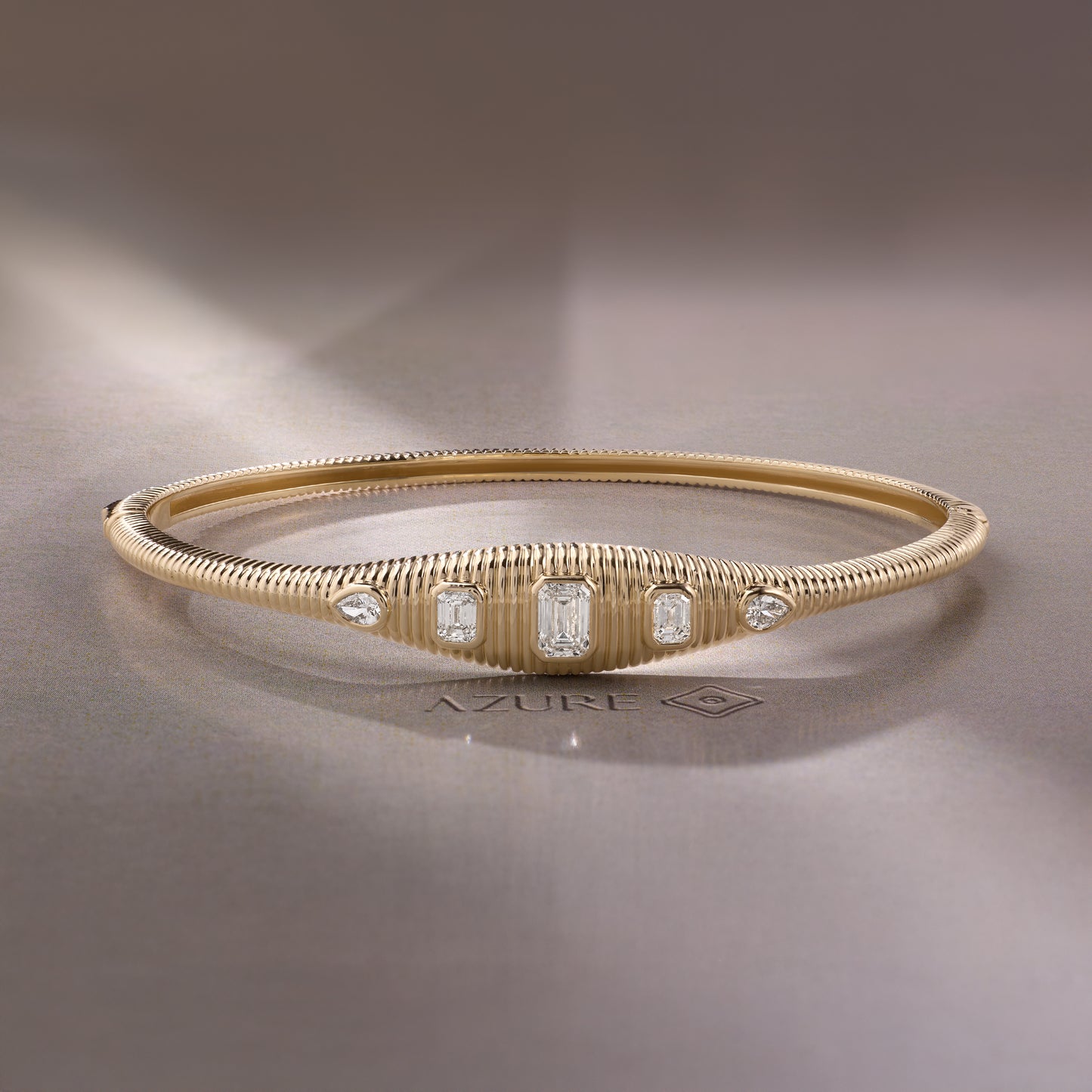 Emerald-Cut & Pear-Shaped Bangle
