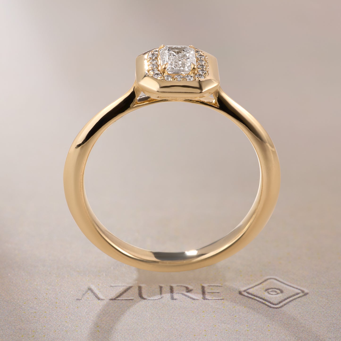 Emerald-Cut & Round Diamond Ring