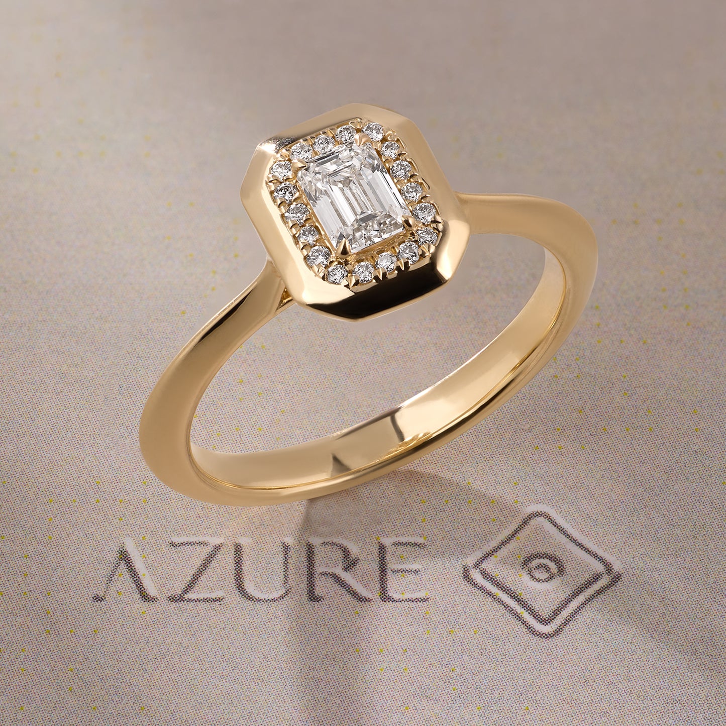 Emerald-Cut & Round Diamond Ring