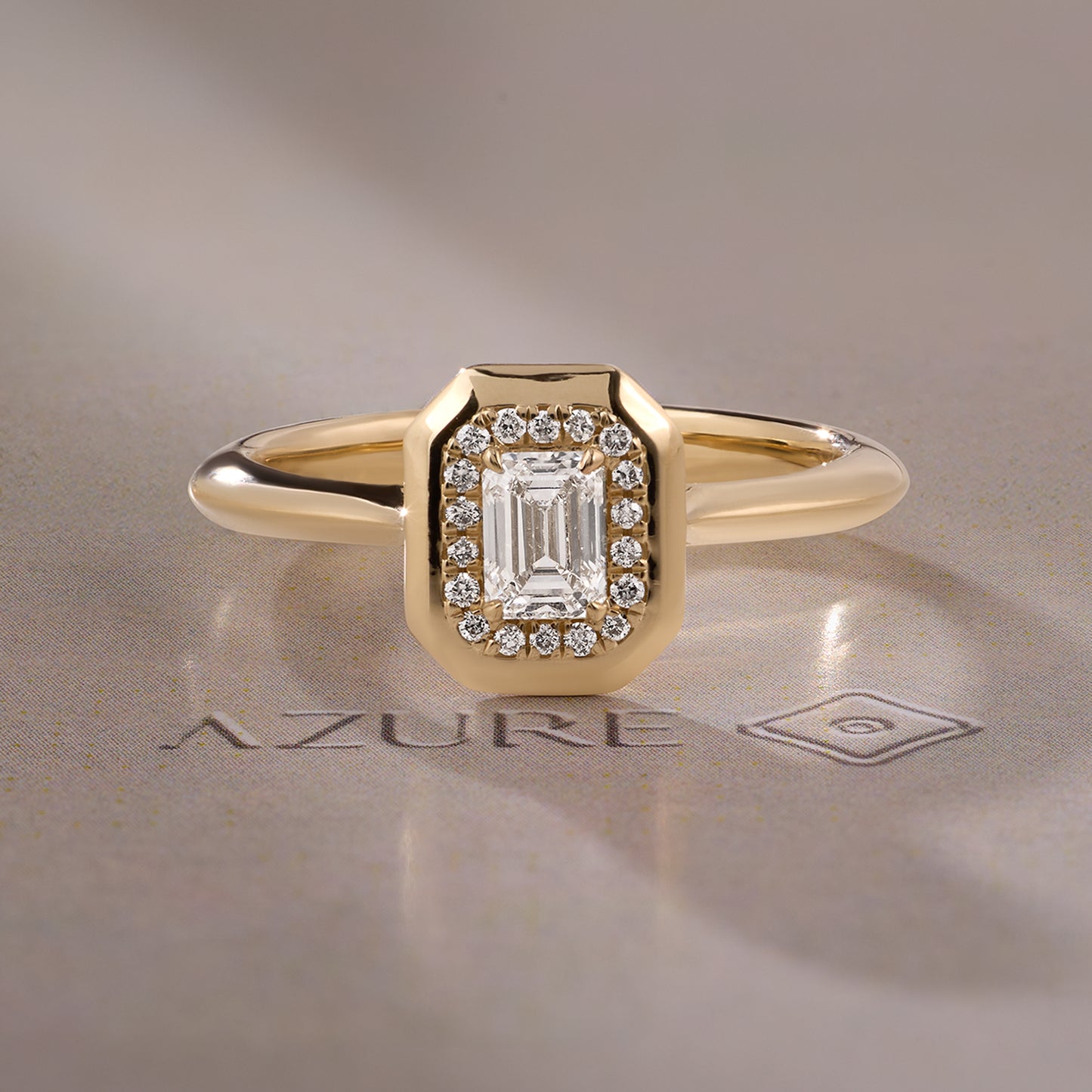 Emerald-Cut & Round Diamond Ring