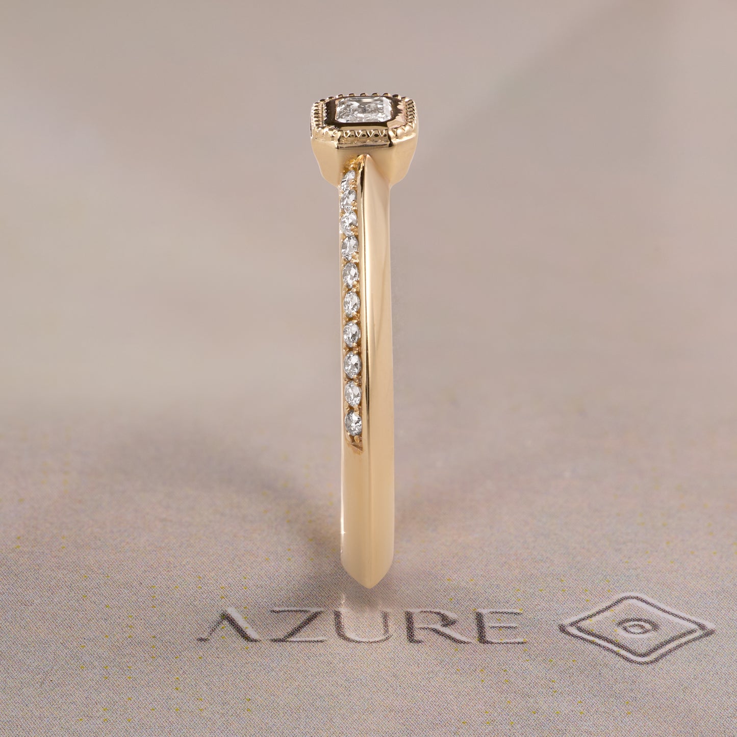 Emerald-Cut & Round Diamond Ring
